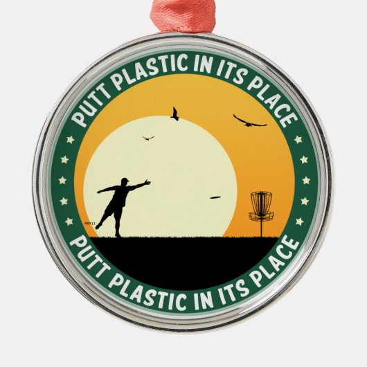 プラスチックを入れ替える メタルオーナメント (正面)