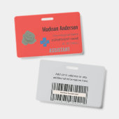 プラスチックイベントパス – Horizontal.ID.OfFips.Badge バッジ (正面&裏面)