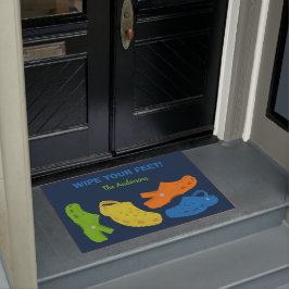 プラスチックカジュアルモカシンシューズコラージュカスタム ドアマット