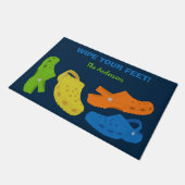 プラスチックカジュアルモカシンシューズコラージュカスタム ドアマット (アングル)