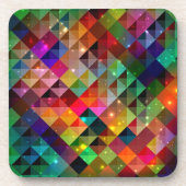 プラスチックコースターセット抽象芸術プリント コースター (正面)