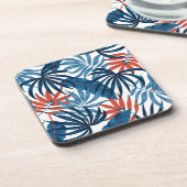 プラスチックコースタートロピカルパームプリント コースター (左側)