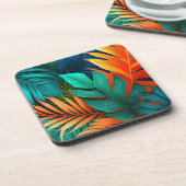 プラスチックコースタートロピカルパームプリント コースター (左側)