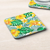 プラスチックコースタートロピカルパームプリント コースター (左側)