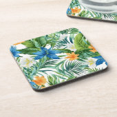 プラスチックコースタートロピカルパームプリント コースター (左側)