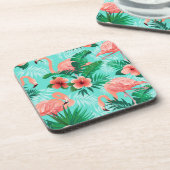 プラスチックコースターフラミンゴトロピカルパーム コースター (左側)