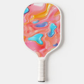 プラスチックサイケデリック流体シェイプ ピックルボールラケット (裏面)