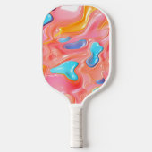 プラスチックサイケデリック流体シェイプ ピックルボールラケット (正面)
