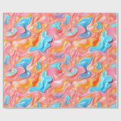 プラスチックサイケデリック流体シェイプ ラッピングペーパー (フラット)