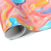 プラスチックサイケデリック流体シェイプ ラッピングペーパー (ロールコーナー)