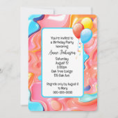 プラスチックサイケデリック誕生日招待状 招待状 (正面)