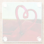 プラスチックハート ガラスコースター (裏面)