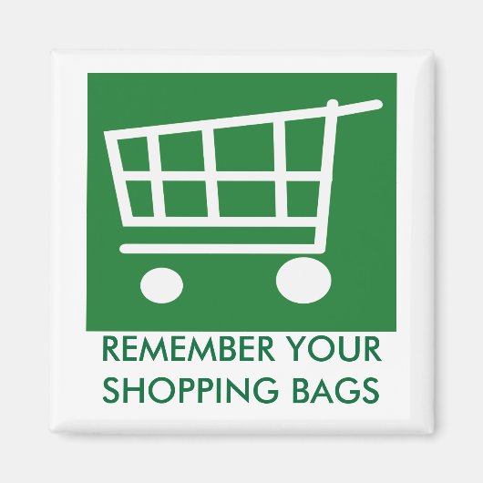 プラスチックバッグにNOと言う マグネット (正面)