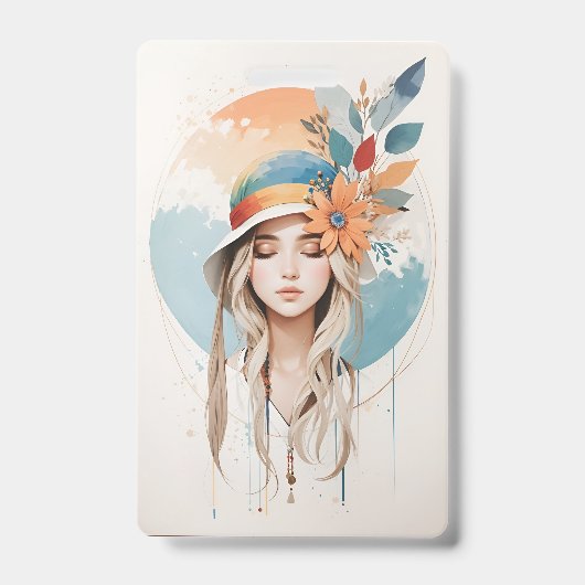 プラスチックバッジ - 縦 (正面)