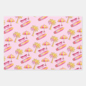 プラスチックピンクイエロードールオモチャ ラッピングペーパーシート (正面2)