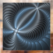 プラスチックブルーグレー3Dフラクタルアートモダン抽象芸術 ウィンドウサイン (シート2)