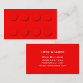 プラスチックブロック(赤い) 名刺 (正面/裏面)