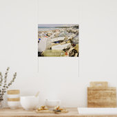 プラスチックボトルと熱帯性海の投棄 ポスター (キッチン)