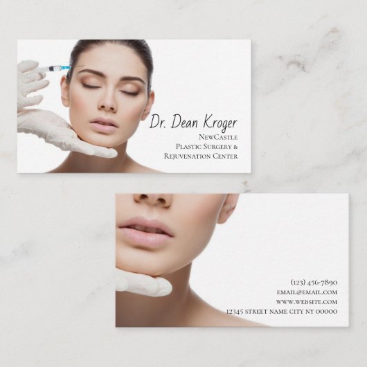 プラスチックモダン手術・若返りセンター釜林 名刺 (正面/裏面)