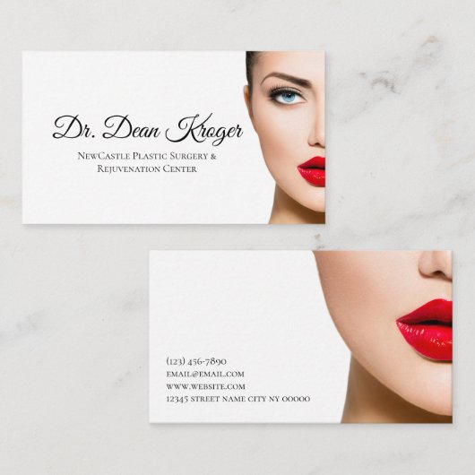 プラスチックモダン手術・若返りセンター釜林 名刺 (正面/裏面)