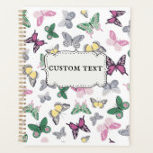 プラスチックラミネートバタフライプリント パーソナライズされた プランナー手帳 (正面)