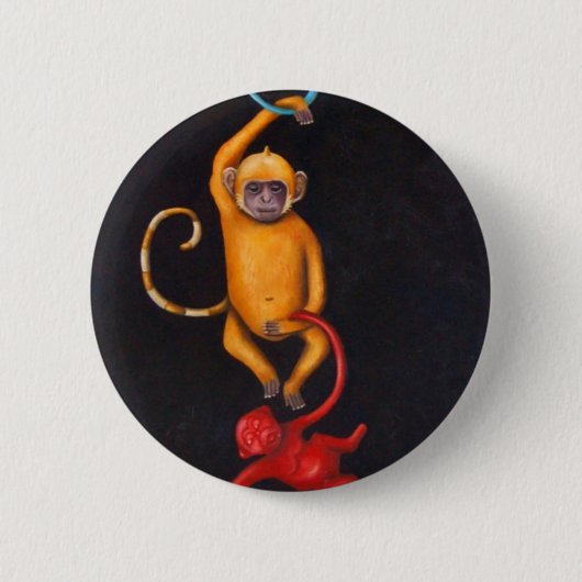 プラスチック世界の生存 缶バッジ (正面)