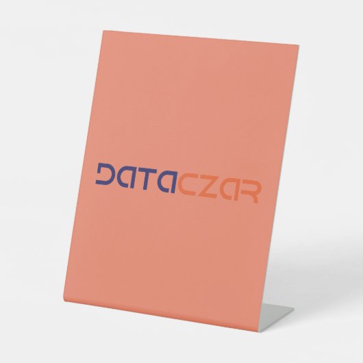 プラスチック台座サイン8" x 10" 台座サイン (正面)