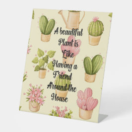 プラスチック台座サイン | ガーデン引用文表示 台座サイン