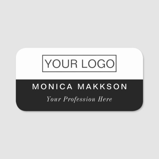 プラスチック名タグ磁気またはピンカスタムロゴ 名札 (正面)