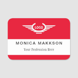 プラスチック名タグ磁気またはピンカスタムロゴ 名札