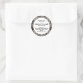 プラスチック市松模様にモダン成分製品ラベル ラウンドシール (バッグ)