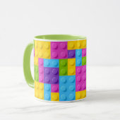 プラスチック建築はパターンを妨げます マグカップ (正面左)