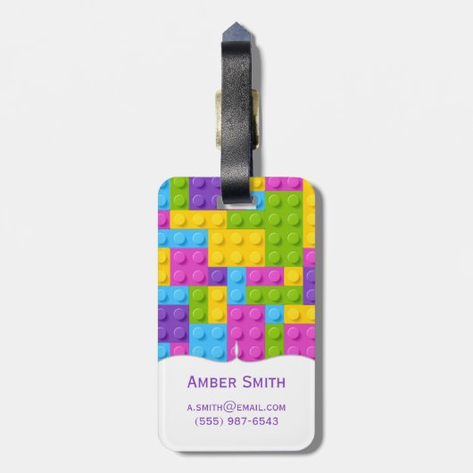 プラスチック建築はパターンを妨げます ラゲッジタグ (裏面縦)