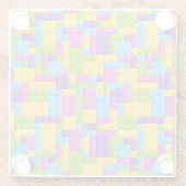 プラスチック建築ブロックパターン ガラスコースター (裏面)