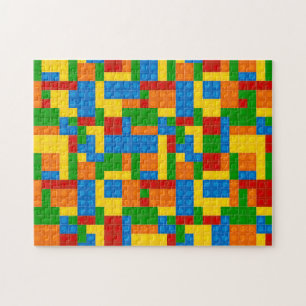 プラスチック建築ブロックパターン ジグソーパズル