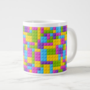 プラスチック建築ブロックパターン ジャンボコーヒーマグカップ