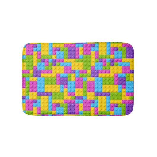 プラスチック建築ブロックパターン バスマット (正面)