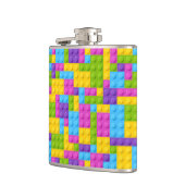 プラスチック建築ブロックパターン フラスク (左)