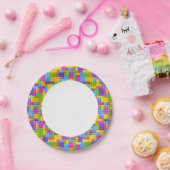 プラスチック建築ブロックパターン ペーパープレート (パーティー)