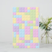 プラスチック建築ブロックパターン 便箋 (スタンド正面)