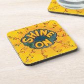 プラスチック懸命上に輝く コースター (左側)