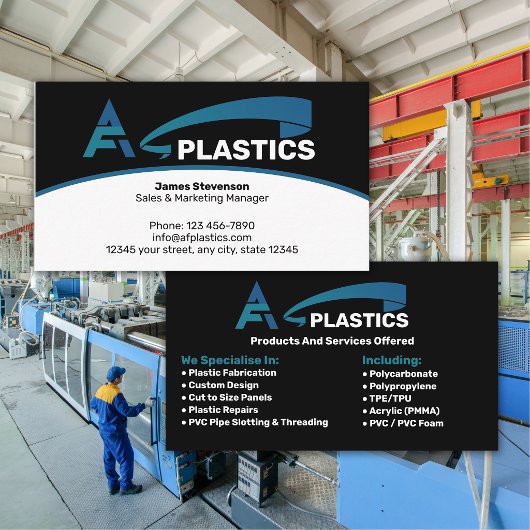 プラスチック成形会社 名刺