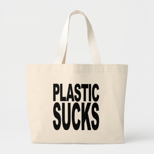 プラスチック最低 ラージトートバッグ (正面)