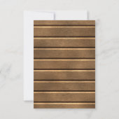 プラスチック木材グリッター金ゴールド明るい電球灯  出欠カード (裏面)