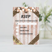 プラスチック木材金ゴールドグリッター明るい電球灯  出欠カード (スタンド正面)