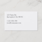 プラスチック根おおいの名刺が付いている圃場 名刺 (裏面)