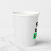 「プラスチック波なし、海のみ節約」タイポグラフィ 紙コップ (右)