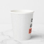 「プラスチック波なし、海のみ節約」タイポグラフィ 紙コップ (右)