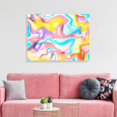 プラスチック流体シェイプ キャンバスプリント (インサイチュ (リビング))