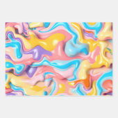 プラスチック流体3D抽象芸術 ラッピングペーパーシート (正面3)